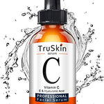 TruSkin Vitamin C Serum for Face, Topical Facial Serum with Hyaluronic Acid, Vitamin E, 1 fl oz